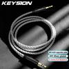 KEYSION 3,5 мм/4,4 мм балансный на 3,5 мм аудиокабель Hi-end OFC посеребренный Hi-Fi стерео разъем папа-папа AUX удлинитель для наушников, динамика