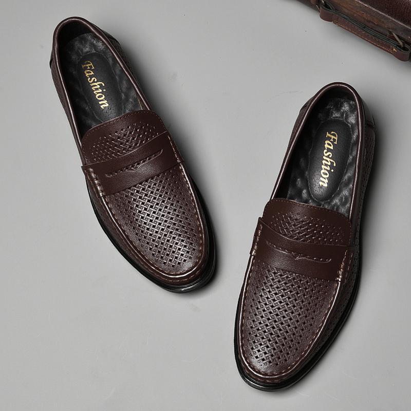 Мужская обувь из натуральной кожи, лоферы, мокасины, повседневная обувь, туфли для вождения, открытые, роскошные, деловые, джентльменские