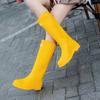 Women's Fashion Rain Boots Classic British Commuter Water Boots High Rubber Non-slip Boots Rain Boots Women