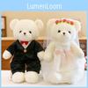 Couple Wedding Dress Teddy Bears Plush Toys Western Wedding Decorative Doll