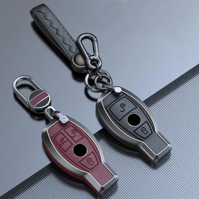 Чехол для дистанционного ключа из коровьей кожи из цинкового сплава для Mercedes Benz ABCER Class GLS GLA GLK GLC CLS CLA AMG W204 W205 W212 W463 W176