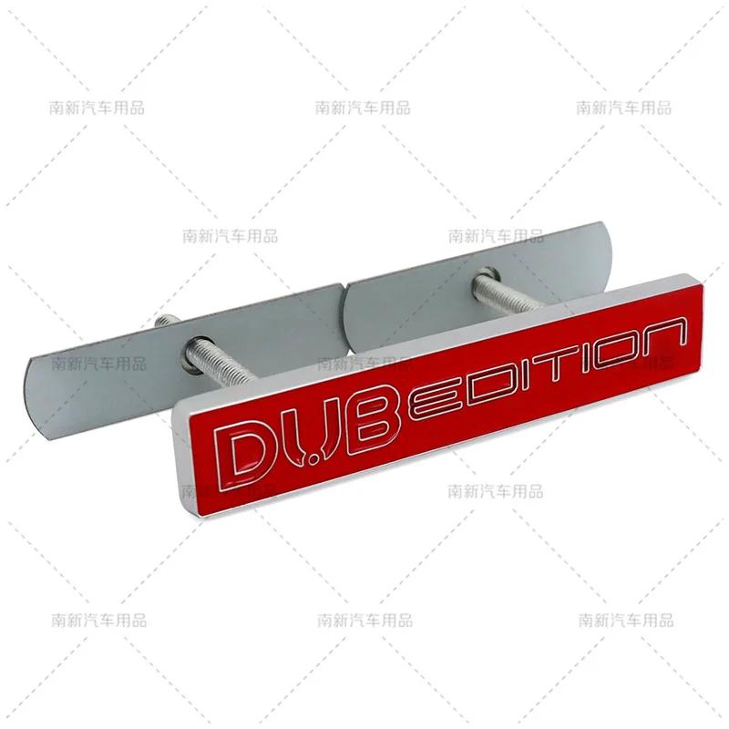 1Pc 3D Metal Car DUB EDITION Logo Rear Trunk Front Grille Decals Emblem Badge Sticker For Passat Polo Golf GTI Touran Tiguan