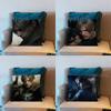 Чехол для подушки Leon Kennedy Resident Evil 4 Короткий плюш Декоративный подарок для дивана Домашний Двусторонний принт Подушка