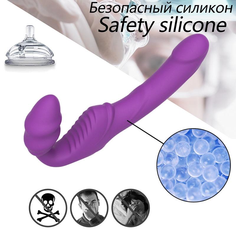 Секс-игрушка для лесбиянок, фаллоимитатор без бретелек, вибратор, 9 скоростей, беспроводной пульт дистанционного управления, двойной вибратор для точки G, секс-игрушки для пар, вибрирующий пенис