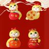 Mini Cartoon Snake Figurines Resin Car Interior Ornament Cute Snake Ornament  Spring Festival