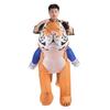 Inflatable Tiger Costume with Blower Average Size Funny Polyester Air Blow Up Tiger Costume for