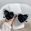 Beach Bling UV400 Heart Sunglasses Shades Party Glasses Pearls Sun Glasses