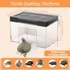 Черепаха Топпер Платформа для Баскинга Регулируемая Высота Подвесной Остров для Баскинга Черепах с Пандусом Прозрачный Аквариум Резервуар для Отдыха Черепах