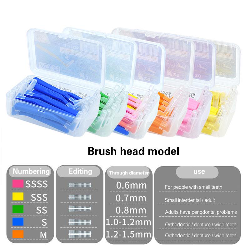 #5806 20 шт./кор. L-образная межзубная щетка для ухода за полостью рта Отбеливание зубов Стоматологическая зубочистка Ортодонтическая зубочистка Зубная щетка