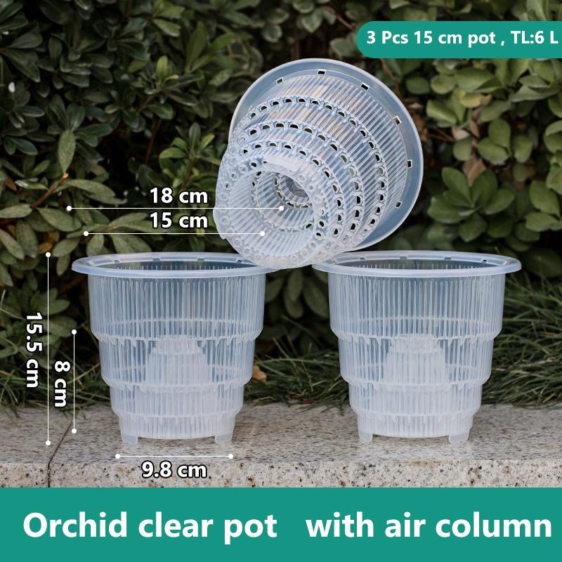 Сетчатый горшок для украшения дома, прозрачные горшки для орхидей с отверстиями, горшок для орхидей Cattleya Dendrobium, кашпо в 10 см, 12 см, 15 см