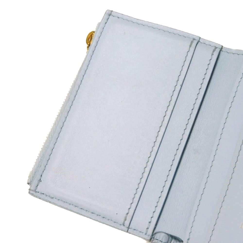 Used 12564 Portefeiulle Capucines XS M69061 7942 LV Logo Pastel Light Blue Japan Exclusive Taurillon Clemence Blue