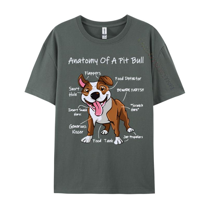 Anatomy Of A Pitbull Vintage Tshirt Black Cosie T Shirts for Men Cotton Tops Shirts Hip Hop Prevalent 3d Printed T Shirts