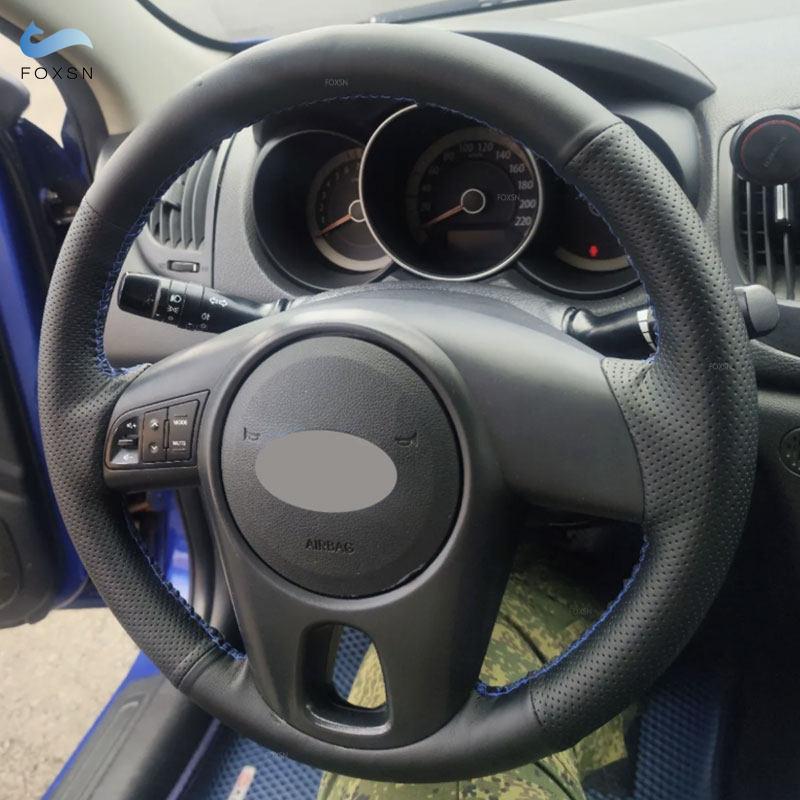 Perforated Microfiber Leather Car Styling Steering Wheel Cover Trim For Kia Rio 2009 2010 2011 Forte 2009-2017 Soul 2010-2013