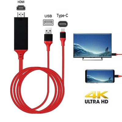 Usb 3.1 Type C в HDMI-кабель-адаптер-переходник 2M Hd 1080P 4K HdTV-сплиттер-кабель для Samsung Galaxy S10/9/8, телефон, проектор, телевизор