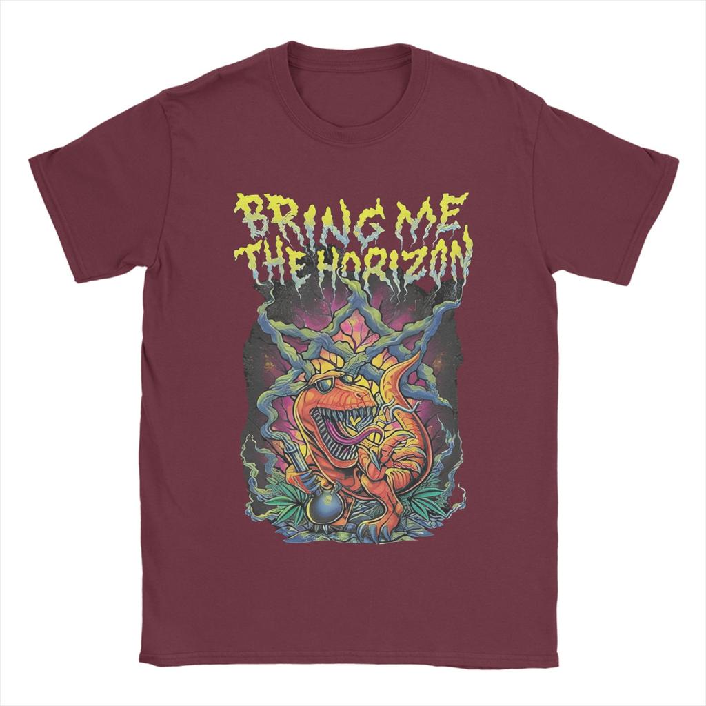 BMTH Динозавр Bring Me The Horizons Футболка Летняя Чистая Для Мужчин Хип-Хоп Дизайн Футболка С Коротким Рукавом Эстетичная Одежда