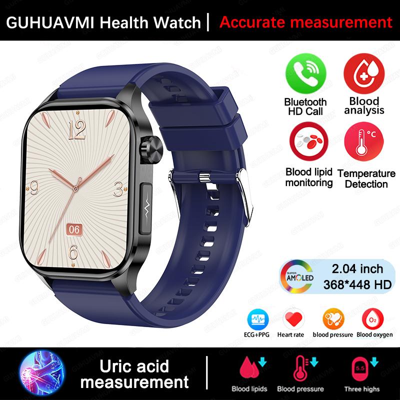 2025 Новые Смарт-часы для Управления Здоровьем Мужские ЭКГ+ФПГ Липиды Крови Мочевая Кислота Фитнес-Трекер Bluetooth Звонок Смарт-часы