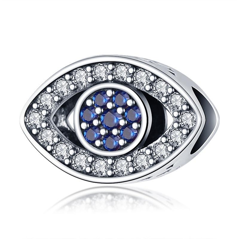 S925 Silver Evil Eye Pendant Beads DIY Jewelry Making Kit Handmade Craft Accessories Charms