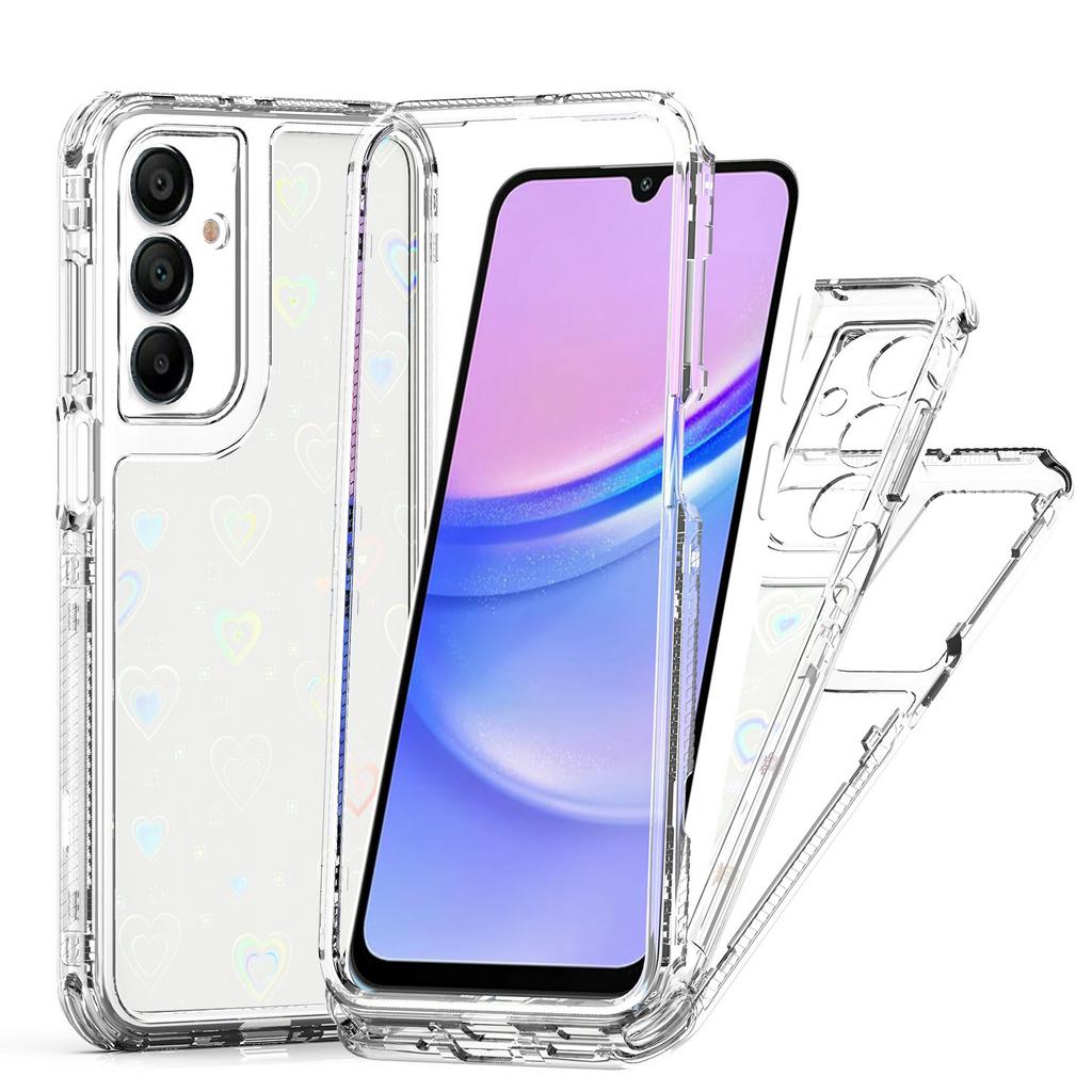 For Samsung Galaxy A55 5G Case Precise Cutouts Acrylic TPU Clear Phone Cover with Laser-printed Film