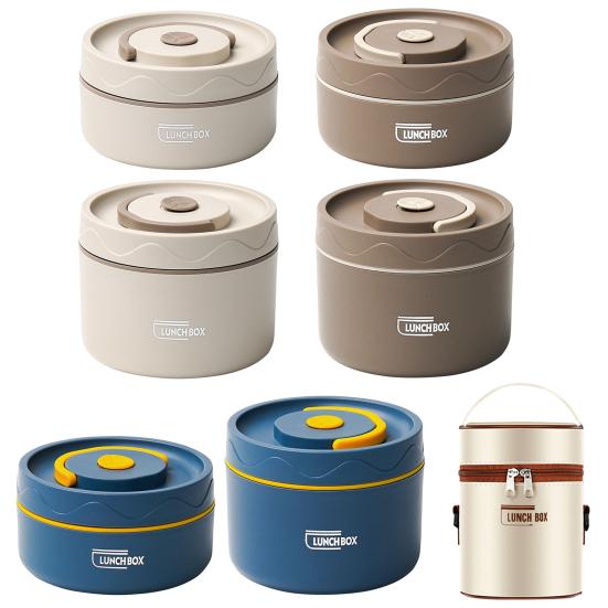 1 комплект, 420/550 мл ланч-бокс из нержавеющей стали с герметичной крышкой, двухслойный пищевой контейнер для посудомоечной машины, микроволновой печи, морозильной камеры, безопасный контейнер для пищевых продуктов