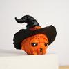 Mini Pumpkin Statue with Witch Hat Halloween Decoration Exquisite Workmanship Cute Pumpkin Figurine Table Festival Decoration