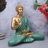 Полимерный мрамор Медитирующий Будда Гаутама Будда Статуэтка Лорда/Идол/Мурти Подарочные товары Экспонат для Домашнего Декора Украшения Подарки (Морской зеленый - 14 дюймов)