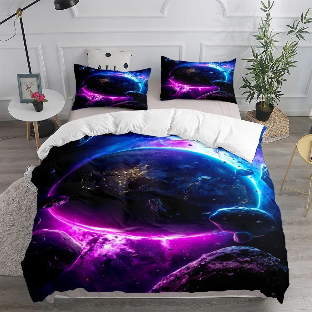 Комплект постельного белья Abstract Space Nebula, односпальный двуспальный, размер Queen, размер King, размер US Twin, полный комплект постельного белья размера King