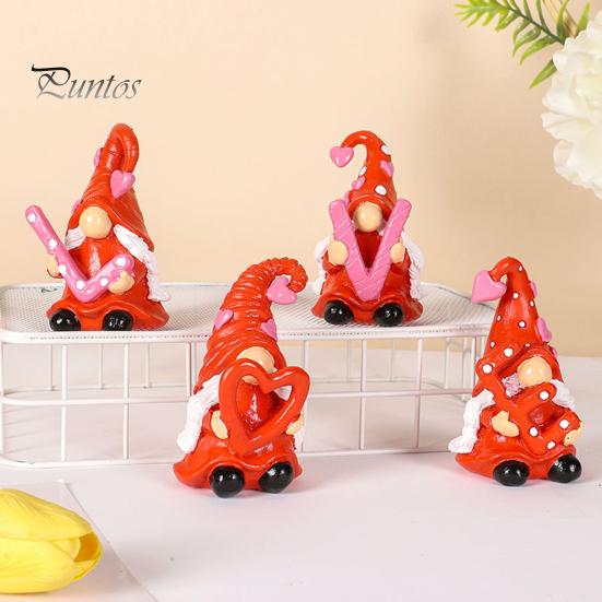 4 шт./набор фигурок гнома ко Дню святого Валентина, статуэтка из смолы «ЛЮБОВЬ», безликая скульптура эльфа, украшение для дома, офиса, свадьбы, рабочего стола
