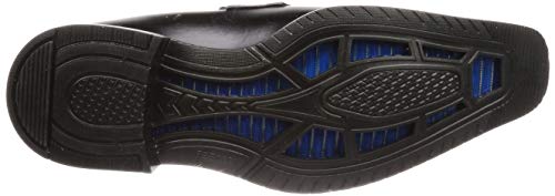 Breathable, lightweight slip-on men's business shoes, AK333, black, size 25.5cm, with a ventilated sole.