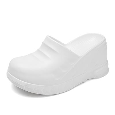 Мода 2024 года, новые весенние и летние туфли на танкетке с высоким каблуком Baotou, женские повседневные тапочки, уличные нескользящие женские модные сандалии, шлепанцы