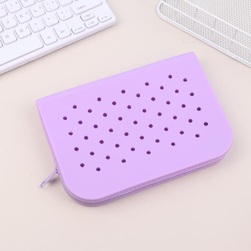 Soft Silicone Pencil Case Zipper Pouch Waterproof Lightweight Storage Bag for Kids School Office Writing Tools