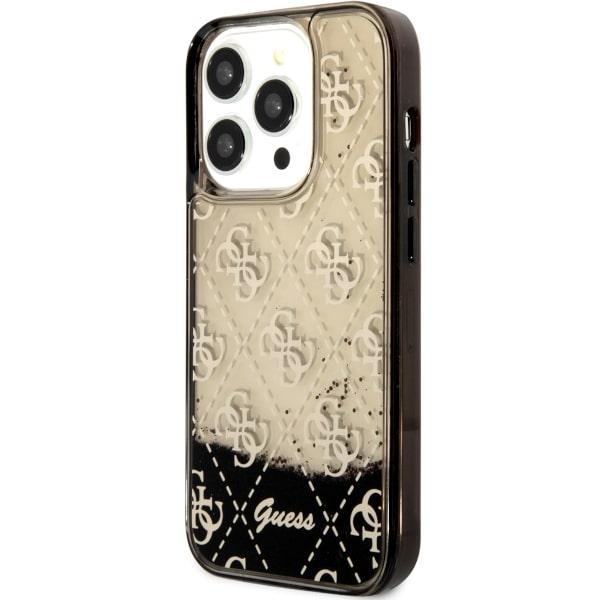 Etui do iPhone 14 Pro Guess Liquid Glitter 4G Czarne