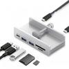Bubulu USB с картой USB-данных SD-карта Компактный дизайн Хаб, Совместимость с Type-C и Type-A, Ридер, Расширение, Высокоскоростная передача, Совместимый,