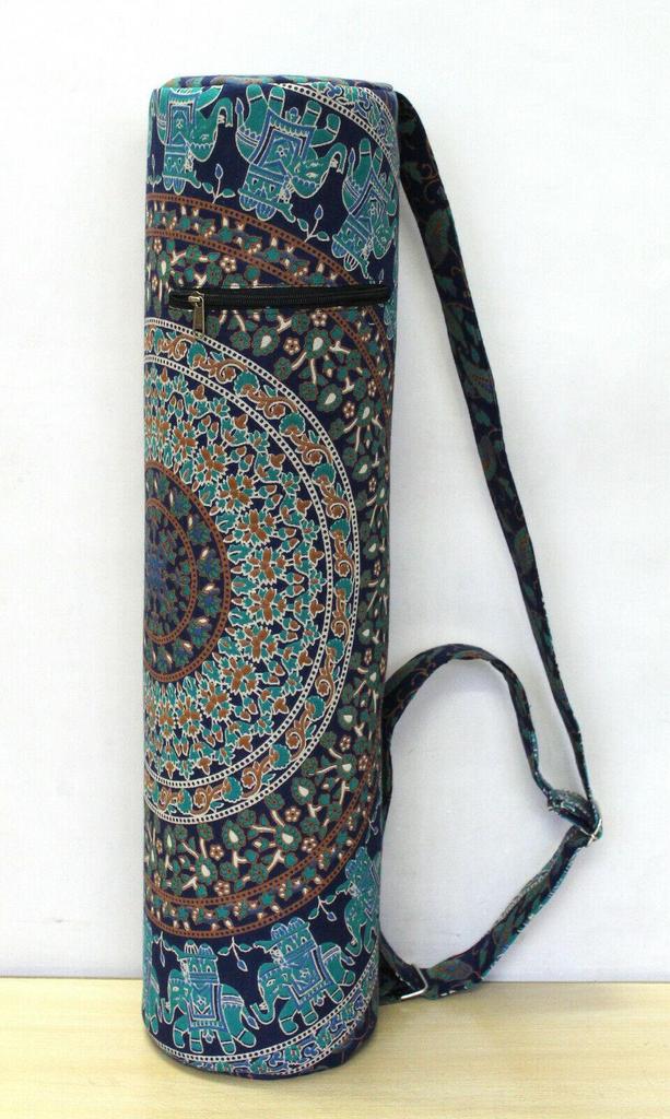 Mandala Yoga Mat Bag, Indian Yoga Mat Bag, Handmade Sport Gym Bag, Carrier Bag, Pilates Bag, Fitness Bag, Excercise Bag