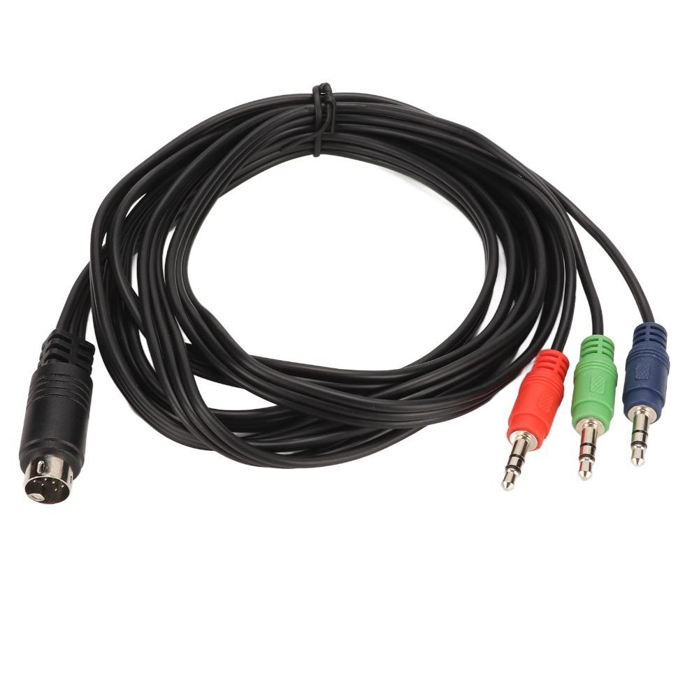 9-контактный Mini DIN 9-контактный на 3,5 мм Кабель Гибкий 1,8 м / 5,9 фута Звуковой адаптер Шнур Plug and Play DIN на 3 Кабель Использование с усилителем