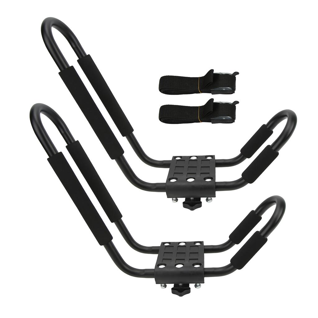 Kayak Roof Rack J Shaped Bar Rust Proof Metal Canoe Carrier Car Top Mount for Surfboard Sailboat