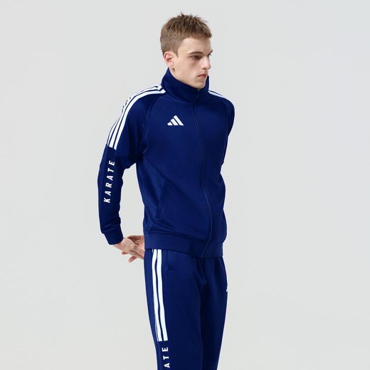 adidas Универсальная Удобная Ветрозащитная Куртка-Рубашка в Полоску Мужская Куртки Темно-Синий TR30JR1K-DBW