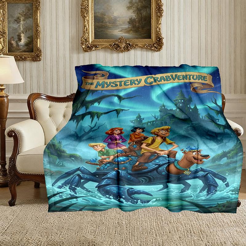 1pc SCOOBY-DOO Blanket, Super Cozy Printed Home Blanket, All-Season Warmth