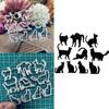 10pcs Cats Metal Cutting Dies Stencil for DIY Scrapbooking Photo Album Embossing Paper Cards Crafts Diecuts