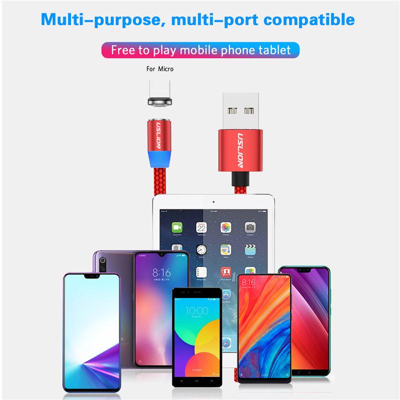 Magnetic Cable Quick Charge 3A USB Type C Cables 1m Wire Mobile Phone Fast Charging Data Cord