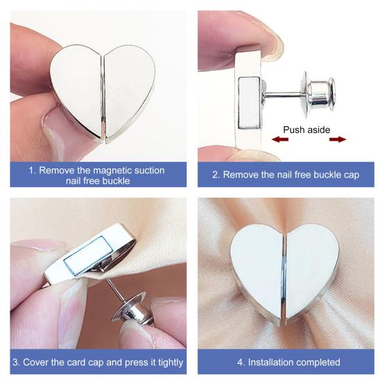 Heart-Shaped Curtain Magnets Curtain Buckles Keep Curtain Closed Curtain Closure Clips Prevent Light Leaking for Home Bedroom Bathroom Office