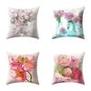 Rose Flower Pattern Pillowcase Living Room Sofa Chair Bed Cushion Cover Wedding Party Decoration Birthday Gift Home Decoration