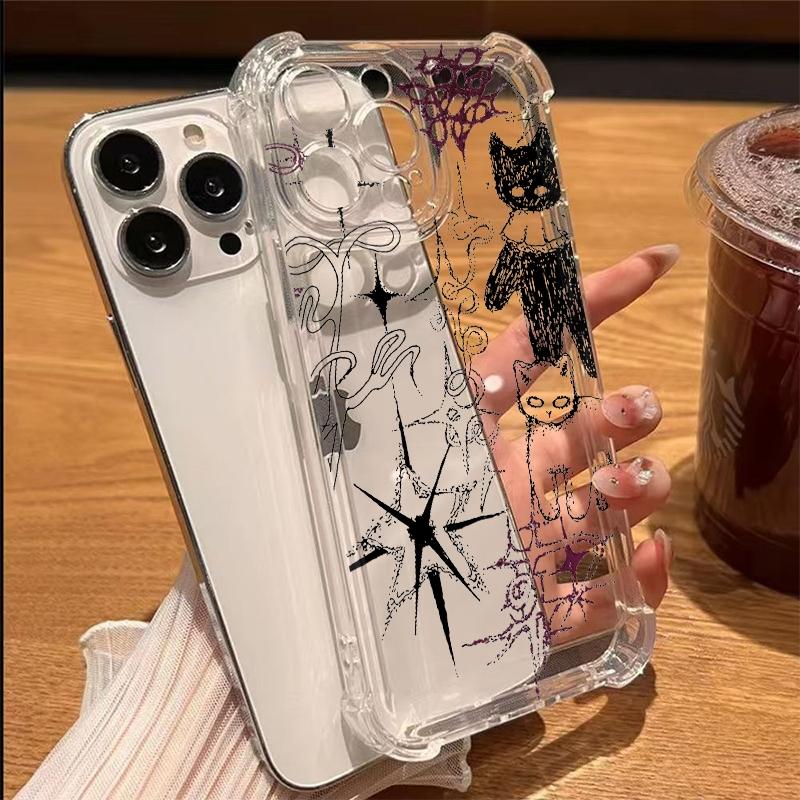 London-Themed Vintage Collage Trendy Pattern Clear Phone Case For iPhone 17 16 Pro Max 15 14 13 12 11 7 8 Plus 16E XS X XR Cover