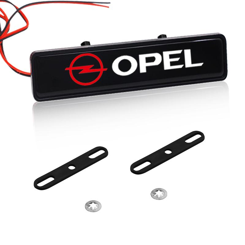 Car Front Grille Sticker Badge Head Grill R LINE Emblem LED Light For Opel Insignia Astra H G J Antara Vectra Vivaro Corsa C D Zafira B Car Styling