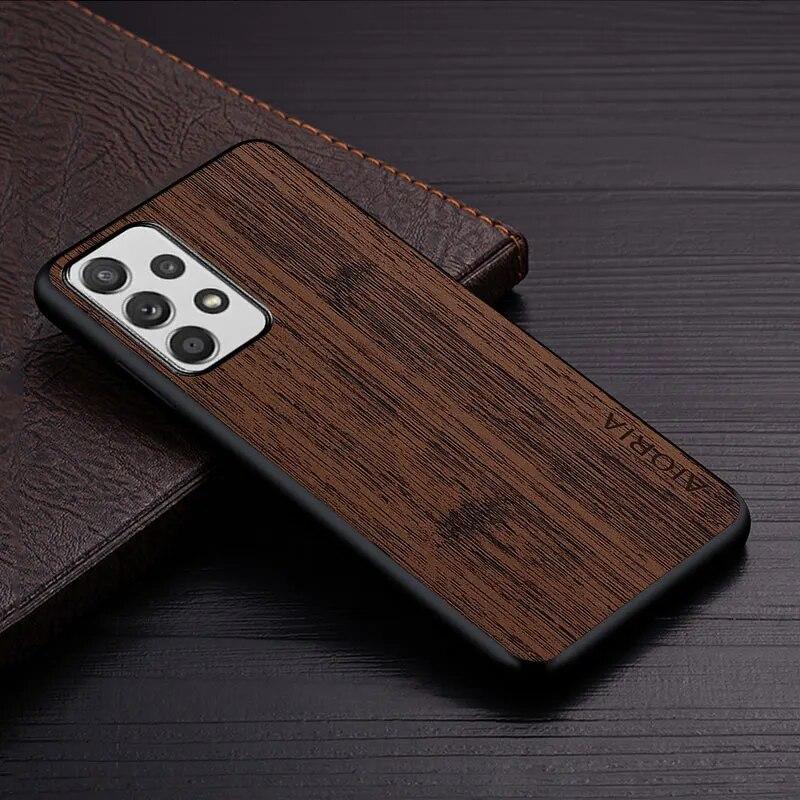 Case for Samsung Galaxy A13 4G Funda Bamboo Wood Pattern Leather Cover Luxury Coque for Samsung Galaxy A13 Case Capa