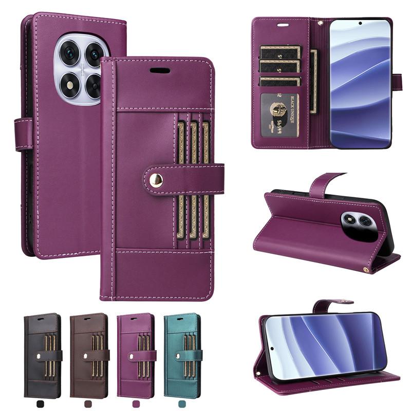 Кожаный чехол-книжка для Xiaomi Redmi Note 14 Pro 14S 4G Note14 Pro Plus 5G с откидной крышкой, чехлы для телефона, снаружи 6 слотов для карт