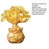 Golden Money Tree Ornament Bring Good Luck Fortune Lucky Bag Tree Resin