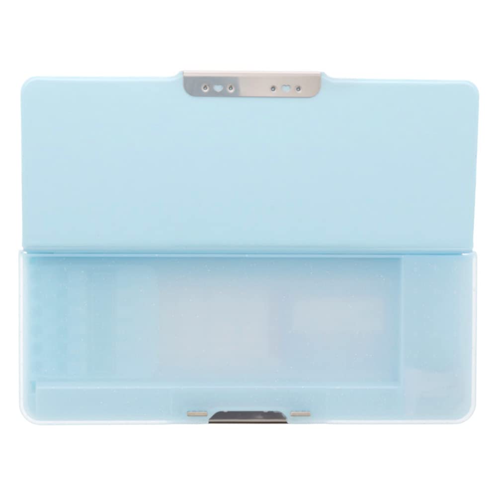 Sunstar Stationery Yokopita Glitter Pencil Case for Elementary School Light S1314041 Girls, Blue,