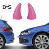 1 Pair Car Devil Horn Sticker 3D Automotive Roof Decoration Front Rear Bumper Guard Anti Collision Protector Waterproof Sunproof Universal Vehicle