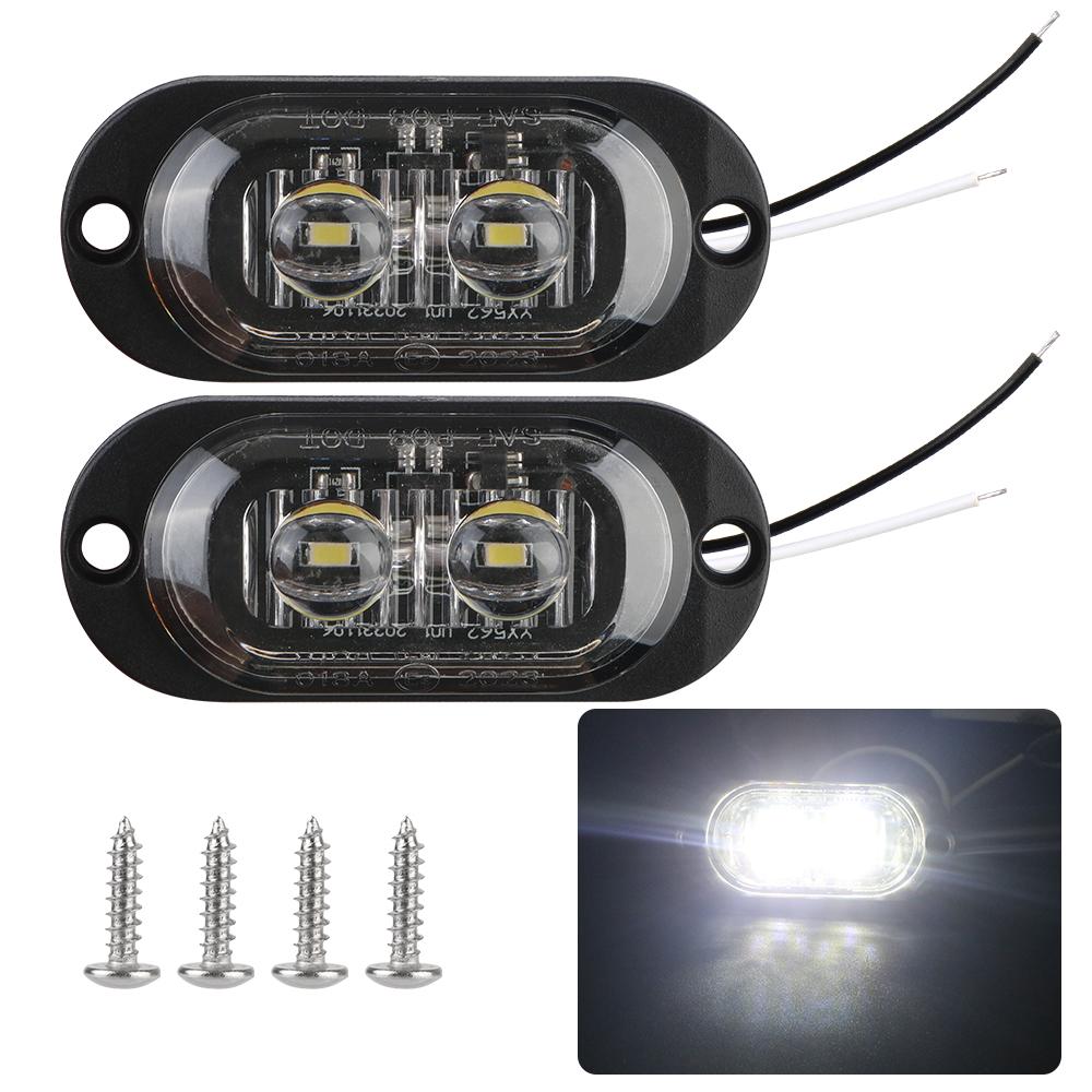12V-24V Trailer Marker Lights 2pcs Auto Accessories Car Side Lamp 2 LED Truck Signal Light Indicator Taillights
