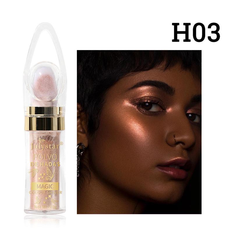 Highlighter Patting Powder Full Body BrighTening Natural 3D Contouring Blush Elf Pearl Glitter Powder
